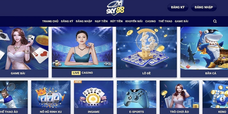 Chơi cá cược qua mạng tại nhà cái Sky88 đảm bảo uy tín, minh bạch